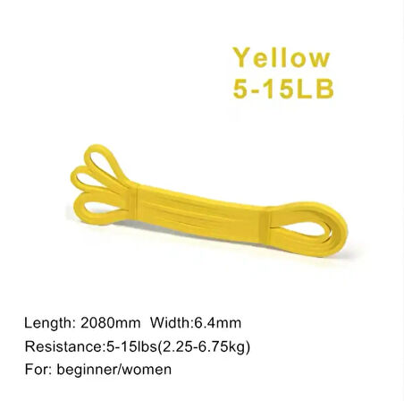 Başlangıç Seviye 3-7 kg Direnç Bandı Yoga Pilates Lastiği / Training Band - Sarı