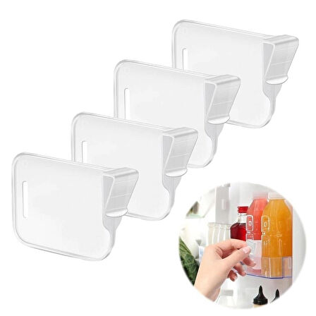 Microcase Sert Plastik Buzdolabı Bölüm Düzenleyici Ayracı Buzdolabı Organizatörü - ŞEFFAF AL5272 4 Adet