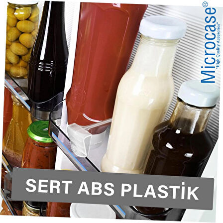 Microcase Sert Plastik Buzdolabı Bölüm Düzenleyici Ayracı Buzdolabı Organizatörü - ŞEFFAF AL5272 4 Adet