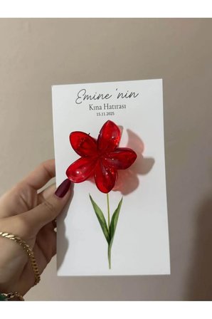 Kartlı Lotus Toka Kına Düğün Nişan Hediyeliği 10 Adet