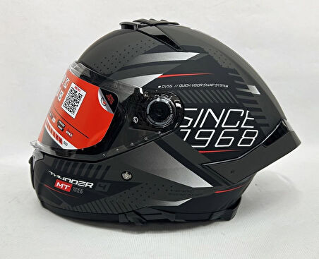 MT Thunder 4sv Luminence D1 Şefaf Vizörlü Kask Mat Renk - İç Güneş Vizörlü M