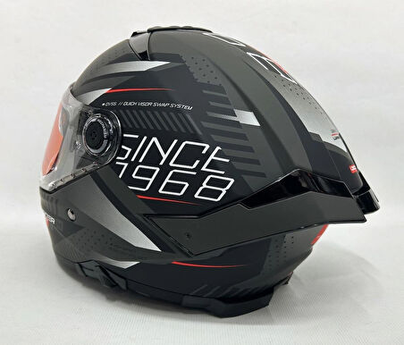 MT Thunder 4sv Luminence D1 Şefaf Vizörlü Kask Mat Renk - İç Güneş Vizörlü M