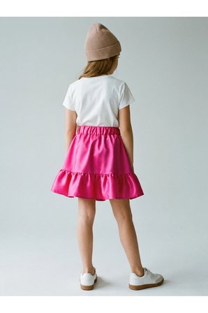 LUI Kids Kız Çocuk Premium Saten (Satin) Etek - Fuşya