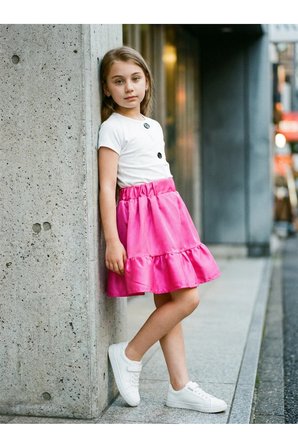 LUI Kids Kız Çocuk Premium Saten (Satin) Etek - Fuşya