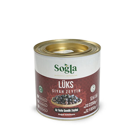 Lüks Gemlik Zeytini Teneke 1850g