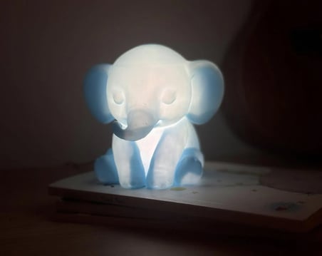 Sevimli Fil Çocuk Gece Lambası USB 5V LED-Dekoratif Hayvan Figürlü Çocuk Odası Lambası