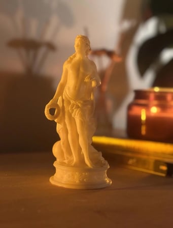 Apollo Heykeli Aydınlatmalı Dekoratif Mitolojik Biblo-Klasik Sanat Figürlü Estetik Ev Dekoru, Hediyelik Obje