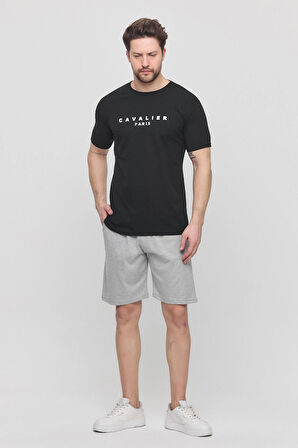 Cavalier Paris Şortlu Takım 100% Pamuk Sporcu,fitness,ev Giyim,tam Kesim,1 Beden Büyük Tercih Ediniz