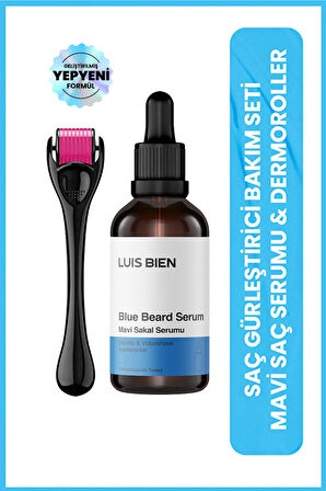 Mavi Sakal Serumu + Dermaroller Sakal Seti