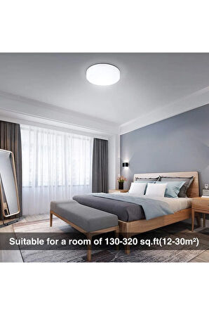 Lüks Yatak Odası Yuvarlak Avize 25watt-30cm X 30cm Lüks Led Aydınlatma, Yuvarlak Yatak Odası Avize