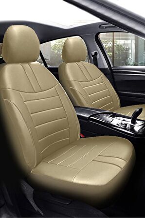 Hyundai Elentra Sedan 2011-2015 Aracınıza Uyumlu Koltuk Kılıfı Luxe Deri Bej