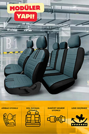 Citroen C4 Hatchback / Confortplus 2011-2015 Aracınıza Uyumlu Koltuk Kılıfı Luxe Serisi B. Mavisi