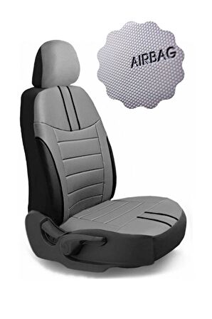 Dacia Dokker Hafif Ticari 2013-2015 Aracınıza Uyumlu Koltuk Kılıfı Luxe Deri Füme