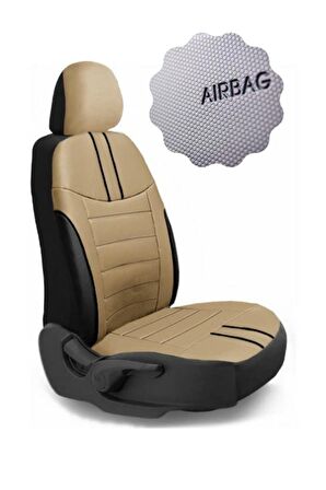 Seat Leon Station Station Vagon 2016 Aracınıza Uyumlu Koltuk Kılıfı Luxe Deri Koyu Bej