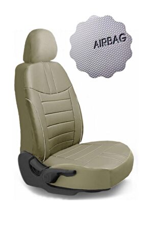 Peugeot Bibper H.ticari 2008-2019 Aracınıza Uyumlu Koltuk Kılıfı Luxe Deri Kahverengi