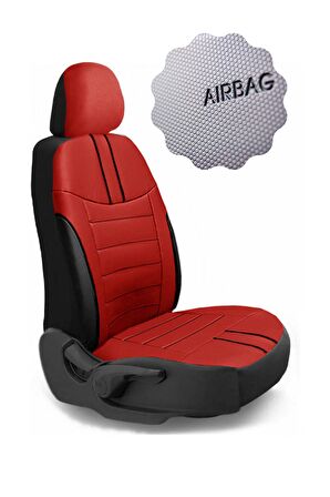 Renault Clio 4 Hatchback 2013 Aracınıza Uyumlu Koltuk Kılıfı Luxe Deri Kırmızı