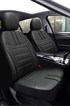 Kia Rio Hatchback 2005-2011 Aracınıza Uyumlu Koltuk Kılıfı Luxe Deri Siyah