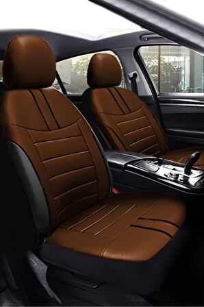 Hyundai İ-20 Hachback 2015-2019 Aracınıza Uyumlu Koltuk Kılıfı Luxe Deri Taba