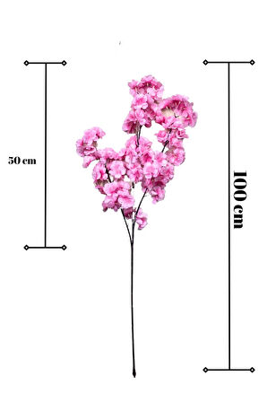 Yapay Lüx Pembe Bahar Dalı 100 Cm