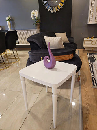 Lüx Yan Sehpa FULL BEYAZ