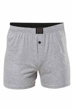 Love Atelier Düğmeli Pamuklu Erkek Penye Boxer Gri - 1146A