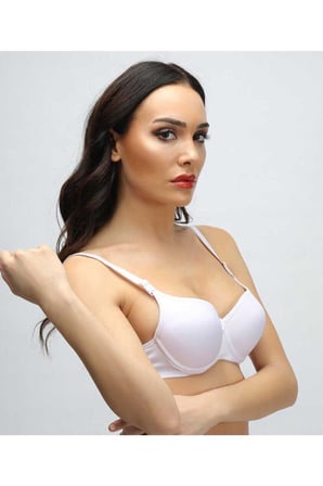 Love Atelier Silikonlu Desteksiz Telli Düz Boş Sütyen Ten
