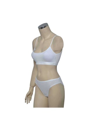 Love Atelier Pedli İp Askılı Yarım Atlet Büstiyer Külot Takım Beyaz