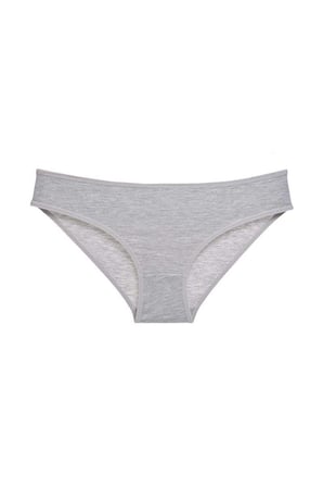 Love Atelier Gri Kadın Günlük Pamuklu Likralı Özel Poşet İçinde Taşınabilir Slip Külot