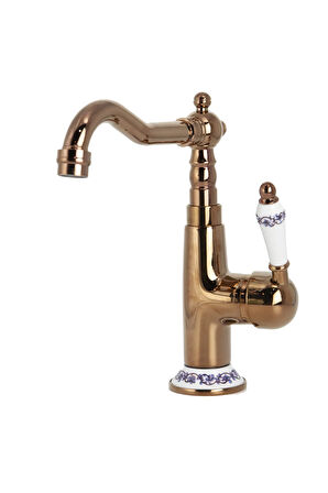 PORSELENLİ LAVABO BATARYASI - ROSE GOLD