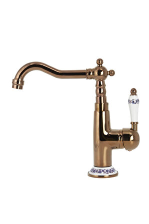 PORSELENLİ LAVABO BATARYASI - ROSE GOLD