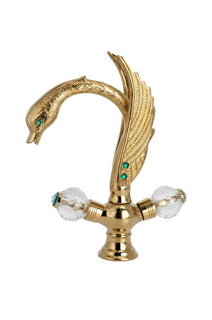 ÖRDEK GÖRÜNÜMLÜ LAVABO BATARYASI - GOLD