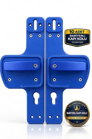 Bariyerli Kapı Kolu | Çocuk Güvenlikli | Okul, Kreş ve Eğitim Alanlarına Uygun 10 ADET | Kırılmaz