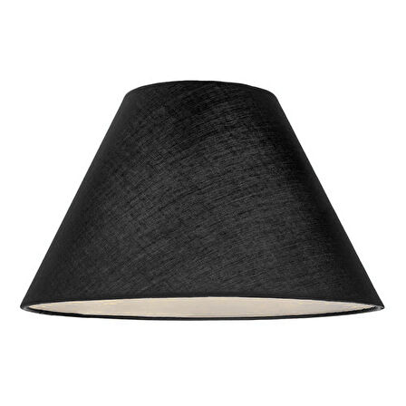 Levaillant Siyah Konik Abajur Şapka – Şık ve Modern, Üst 22 cm / Alt 40 cm Çap