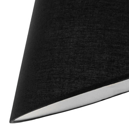 Levaillant Siyah Konik Abajur Şapka – Şık ve Modern, Üst 22 cm / Alt 40 cm Çap