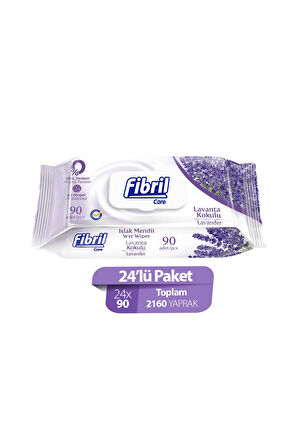 Fibril Care Lavanta Kokulu Islak Mendil 24x90 Lı Paket 2160 Yaprak