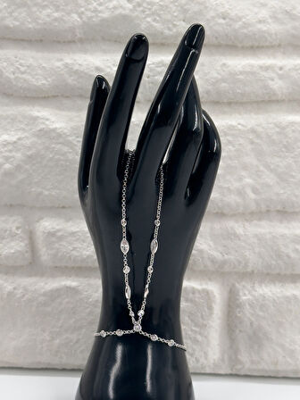 Zirkon Taşlı Şahmeran Kadın Gümüş Bileklik