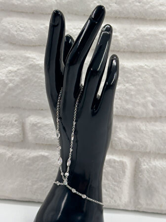 Zirkon Taşlı Şahmeran Kadın Gümüş Bileklik