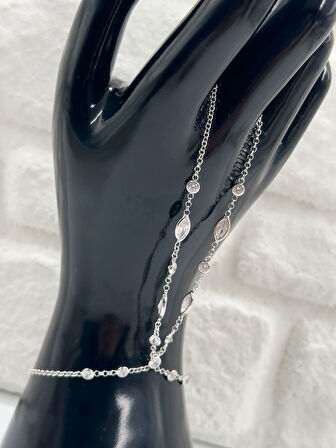 Zirkon Taşlı Şahmeran Kadın Gümüş Bileklik