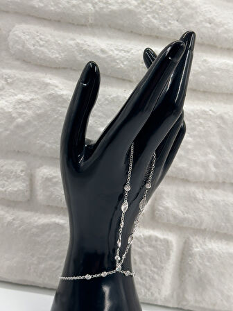 Zirkon Taşlı Şahmeran Kadın Gümüş Bileklik