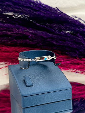 925 Ayar Gümüş Erkek Çocuk İsim Yazılabilir Künye – Kişiye Özel Gümüş Bebek Bileklik