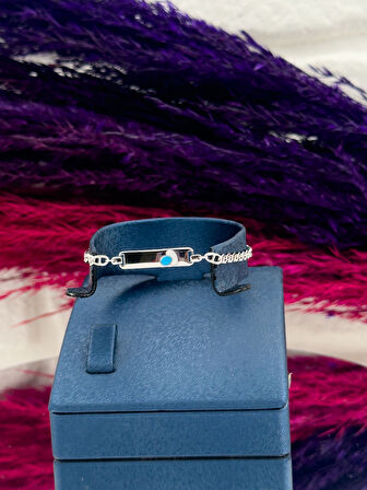 925 Ayar Gümüş Erkek Çocuk İsim Yazılabilir Künye – Kişiye Özel Gümüş Bebek Bileklik