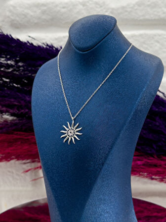 925 Ayar Gümüş Mosanite Taşlı Kuğu Modeli Aşk Temalı Lüks Kadın Kolye