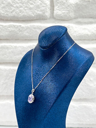 Pırlanta Montür Spor Model Kadın Gümüş Kolye