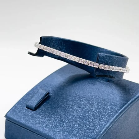 925 Ayar Gümüş Pırlanta Montür Zirkon Taşlı Su Yolu 2,5 mm Kadın Bileklik