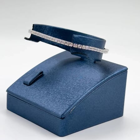 925 Ayar Gümüş Pırlanta Montür Zirkon Taşlı Su Yolu 2,5 mm Zarif Kadın Bileklik