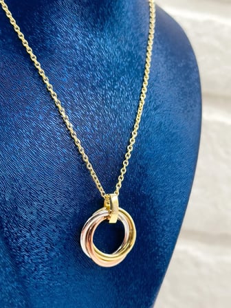 925 Ayar Gümüş Gold Kaplama Olimpiyat Kadın Kolye