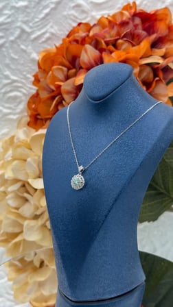 925 Ayar Gümüş Pırlanta Montür Moissanite Taşlı Kadın Kolye