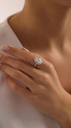 925 Ayar Gümüş Zirkon Taşlı Oval Kadın Yüzük