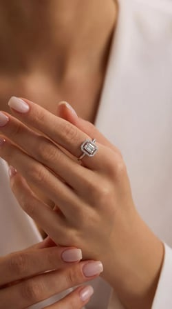 925 Ayar Gümüş Pırlanta Montür Baget Kesim Zirkon Taşlı Trend Kadın Yüzük