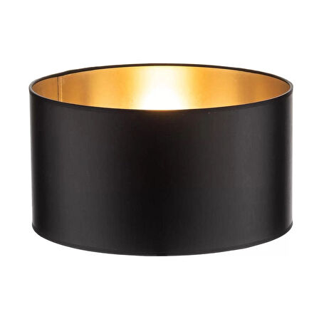 Levaillant Siyah Lambader Şapka & Başlık - İçi Gold Kaplama, 40 cm Çap, 25 cm Yükseklik - Özel Üretim & Kusursuz İşçilik